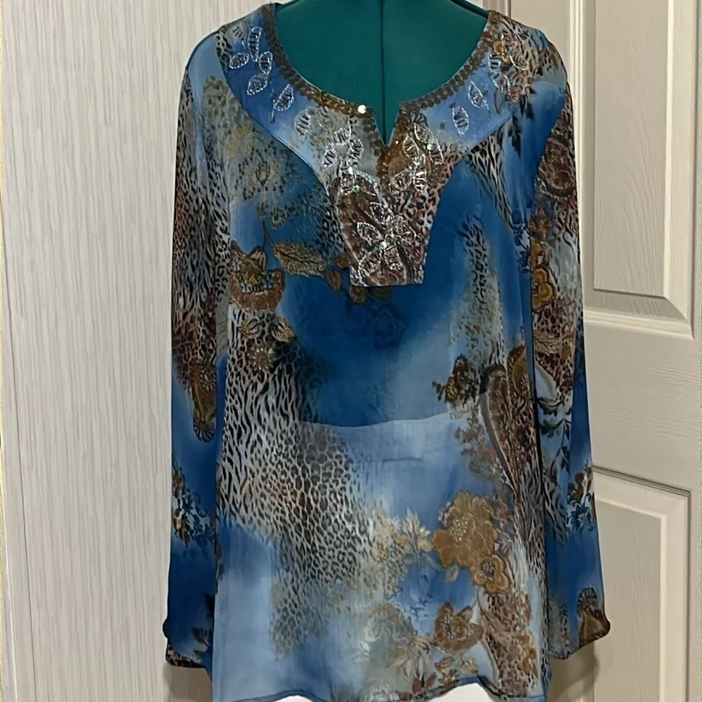 CHICO'S BLOUSE (229T)Posh Show $5.00 - Picture 2 of 7